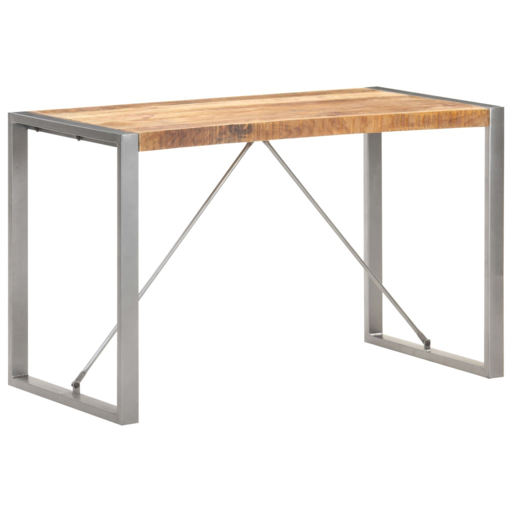 Produktbild för Matbord 120x60x75 cm massivt grovt mangoträ