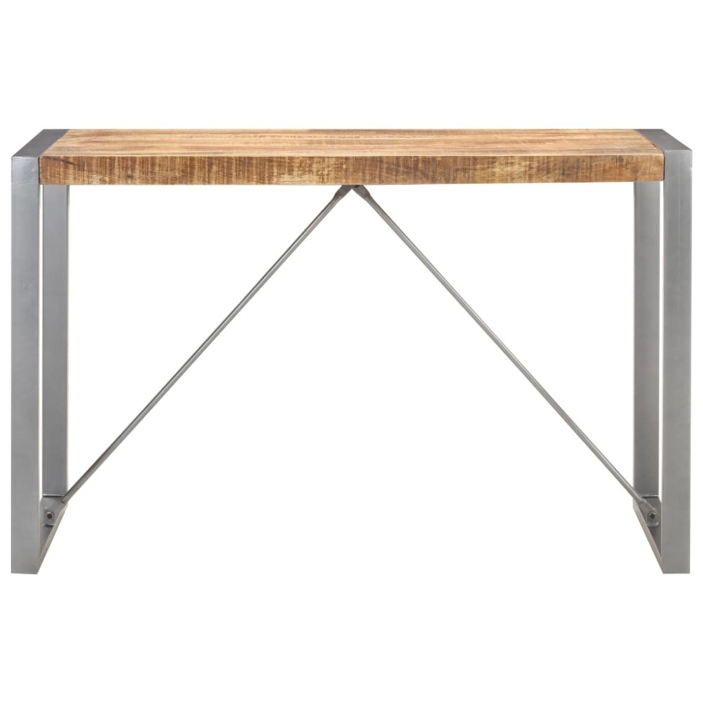 Produktbild för Matbord 120x60x75 cm massivt grovt mangoträ
