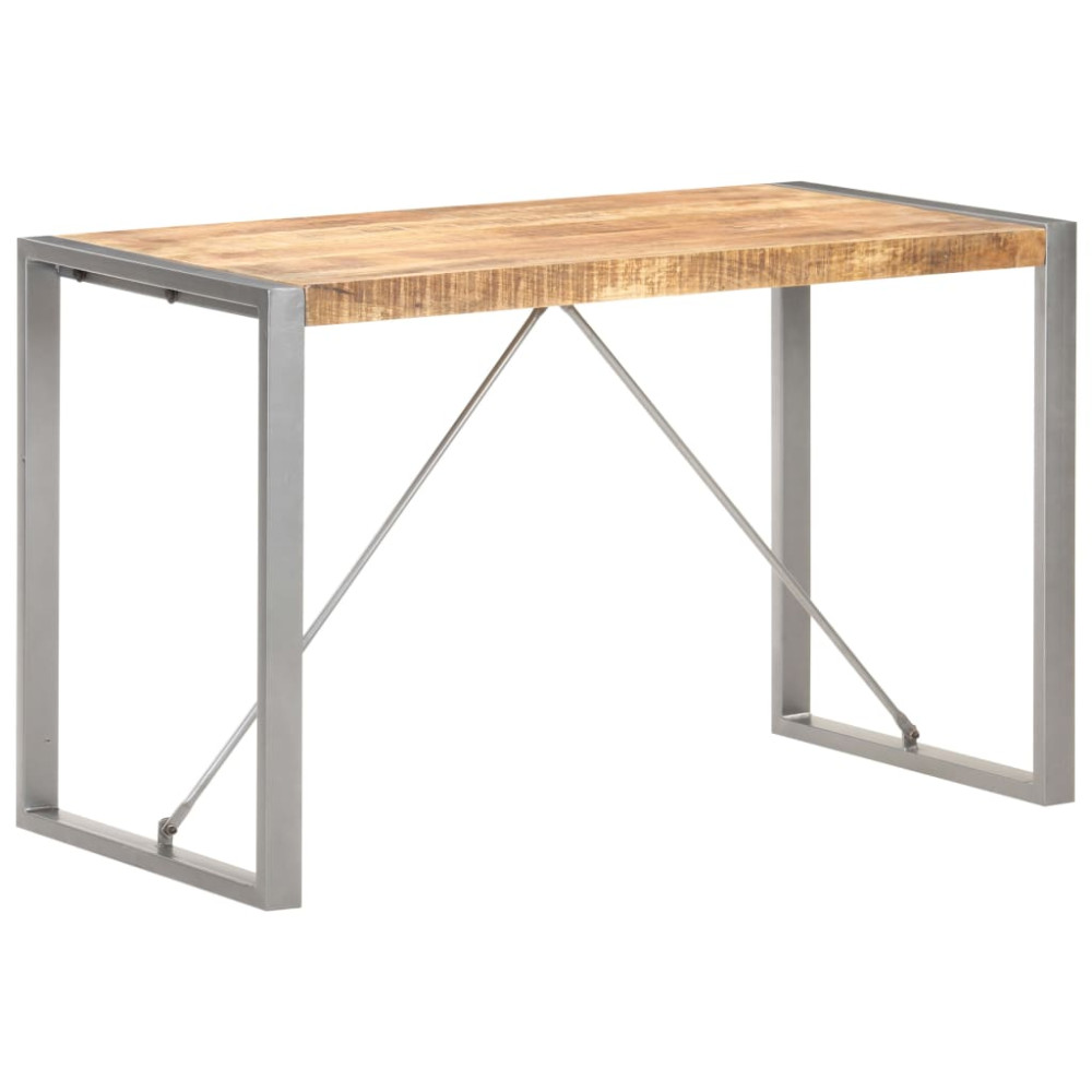Produktbild för Matbord 120x60x75 cm massivt grovt mangoträ