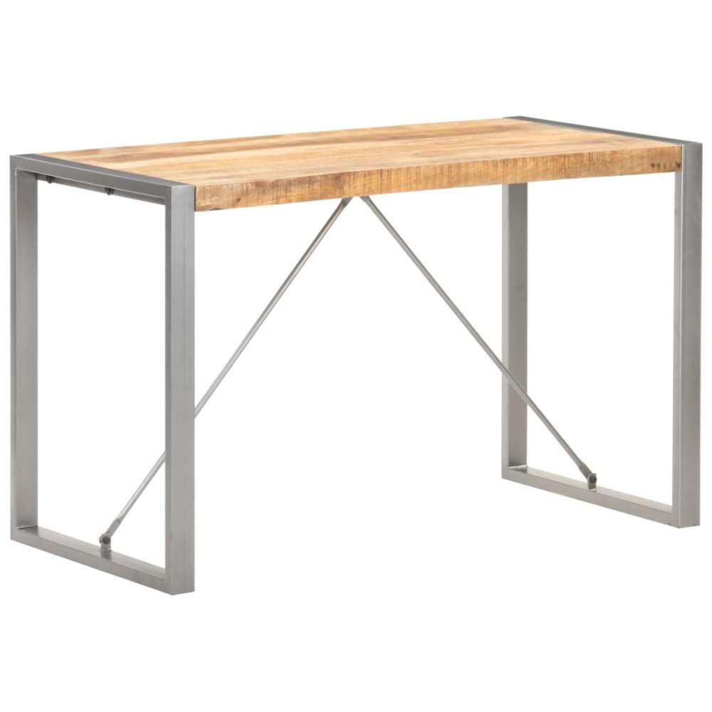 Produktbild för Matbord 120x60x75 cm massivt grovt mangoträ