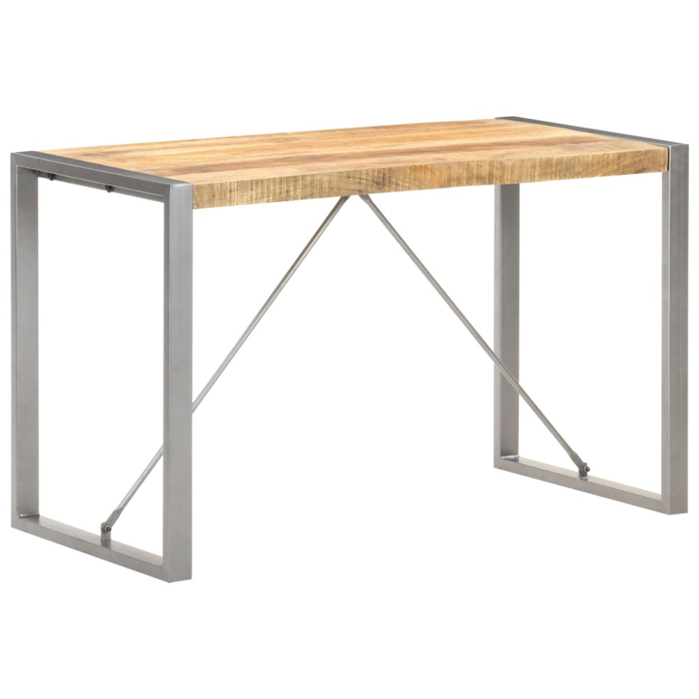 Produktbild för Matbord 120x60x75 cm massivt grovt mangoträ