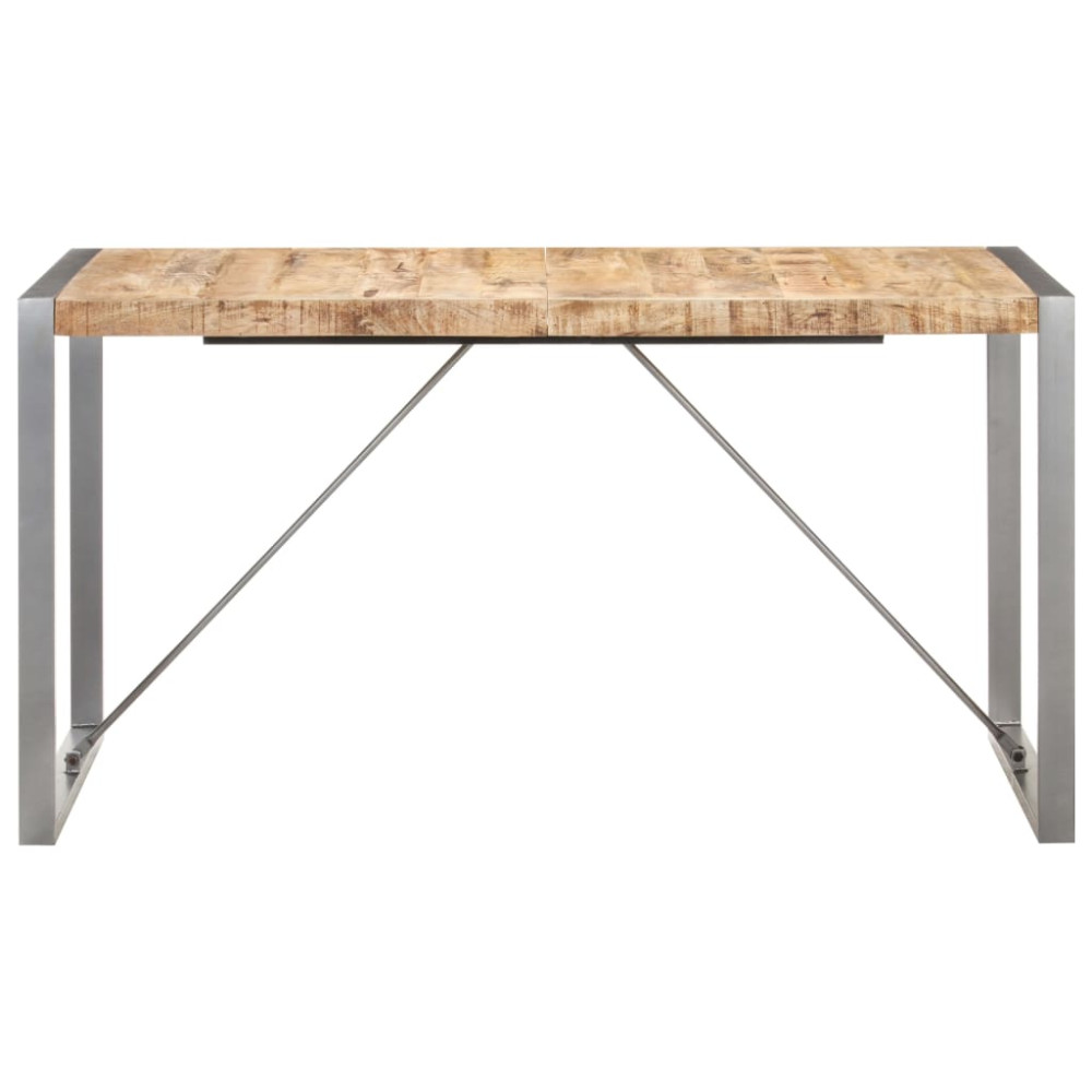 Produktbild för Matbord 140x70x75 cm massivt grovt mangoträ