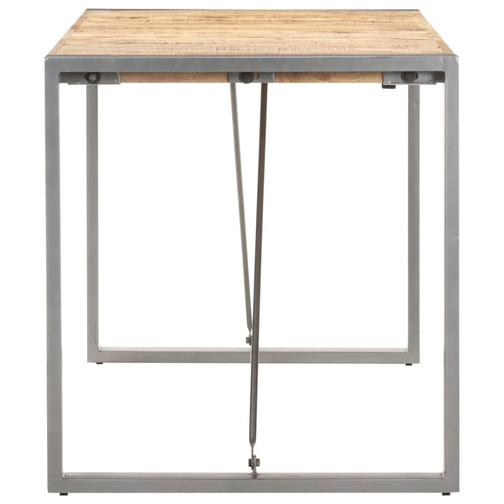Produktbild för Matbord 140x70x75 cm massivt grovt mangoträ