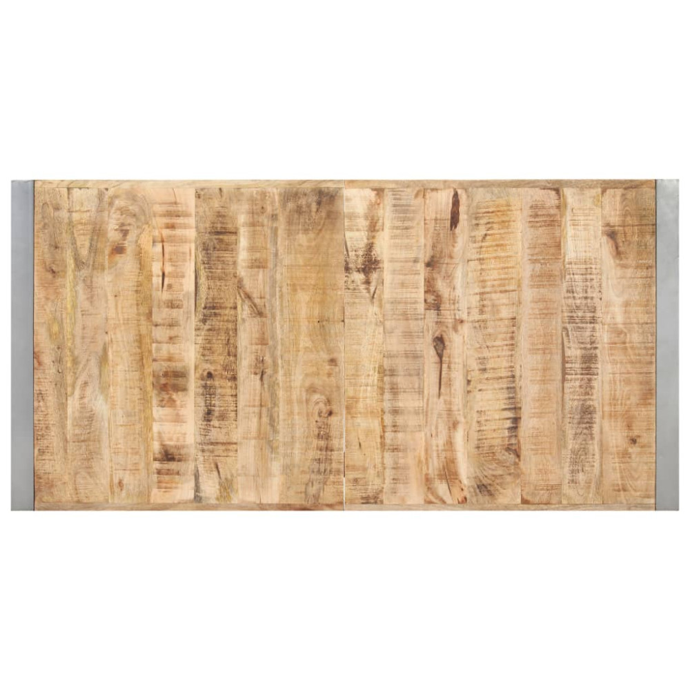 Produktbild för Matbord 140x70x75 cm massivt grovt mangoträ