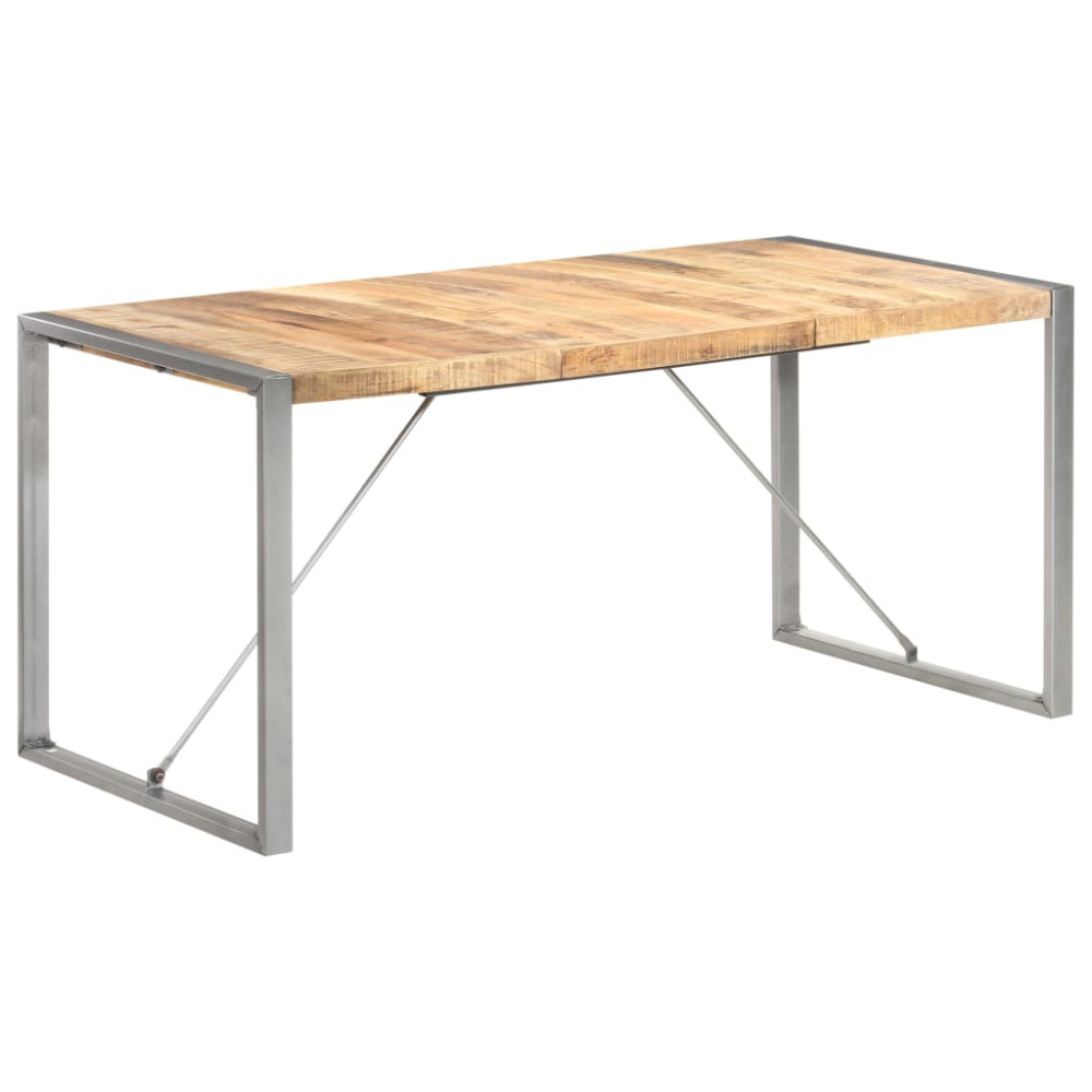 Produktbild för Matbord 160x80x75 cm massivt grovt mangoträ