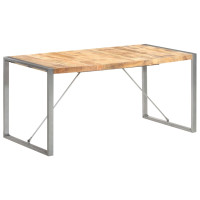 Produktbild för Matbord 160x80x75 cm massivt grovt mangoträ