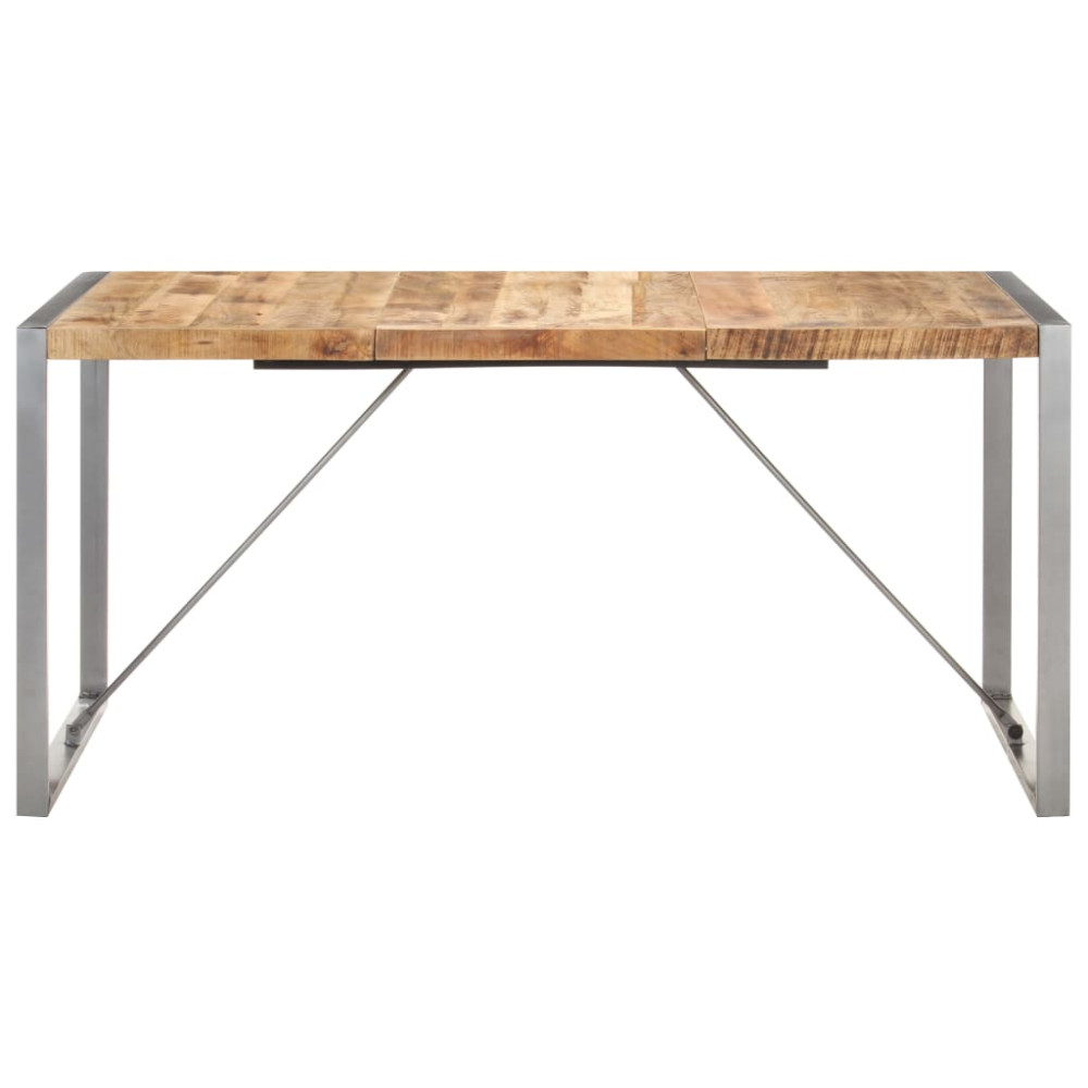Produktbild för Matbord 160x80x75 cm massivt grovt mangoträ