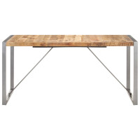 Produktbild för Matbord 160x80x75 cm massivt grovt mangoträ