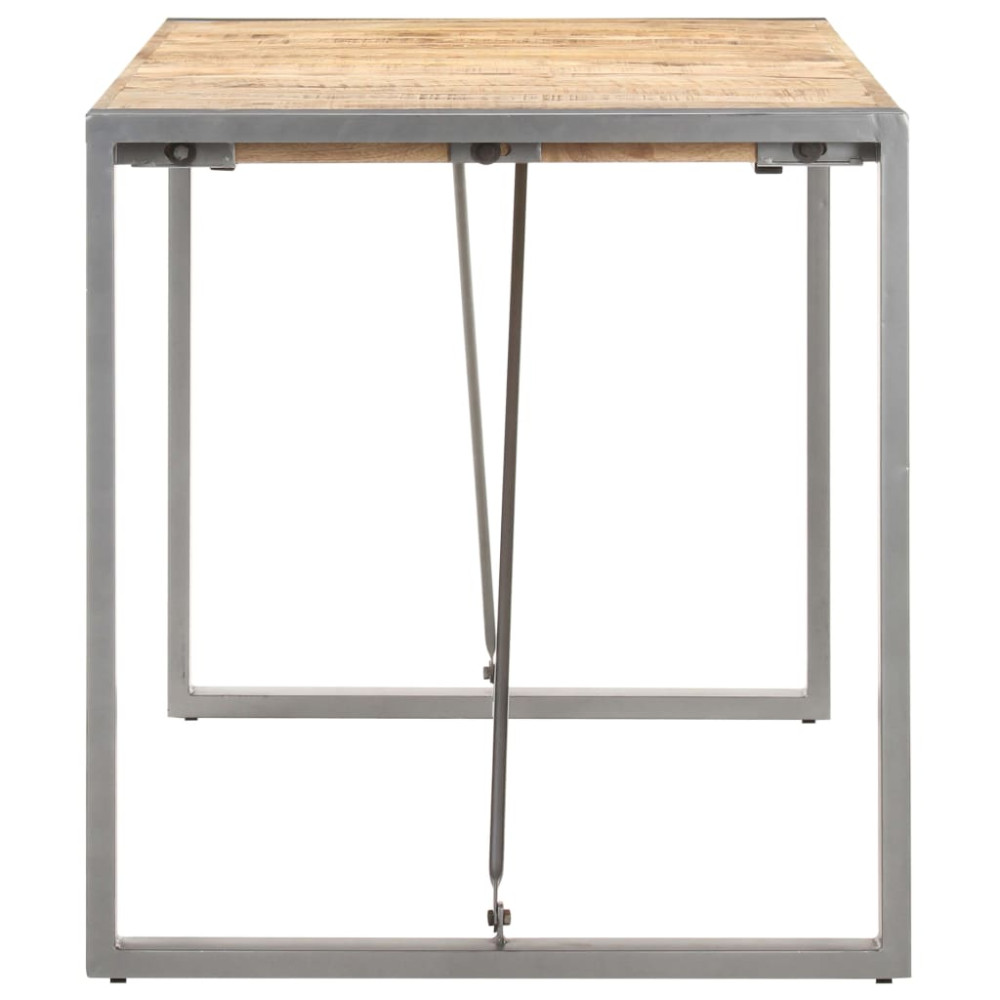 Produktbild för Matbord 160x80x75 cm massivt grovt mangoträ