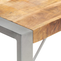 Produktbild för Matbord 160x80x75 cm massivt grovt mangoträ