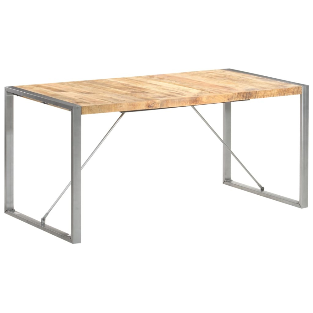 Produktbild för Matbord 160x80x75 cm massivt grovt mangoträ