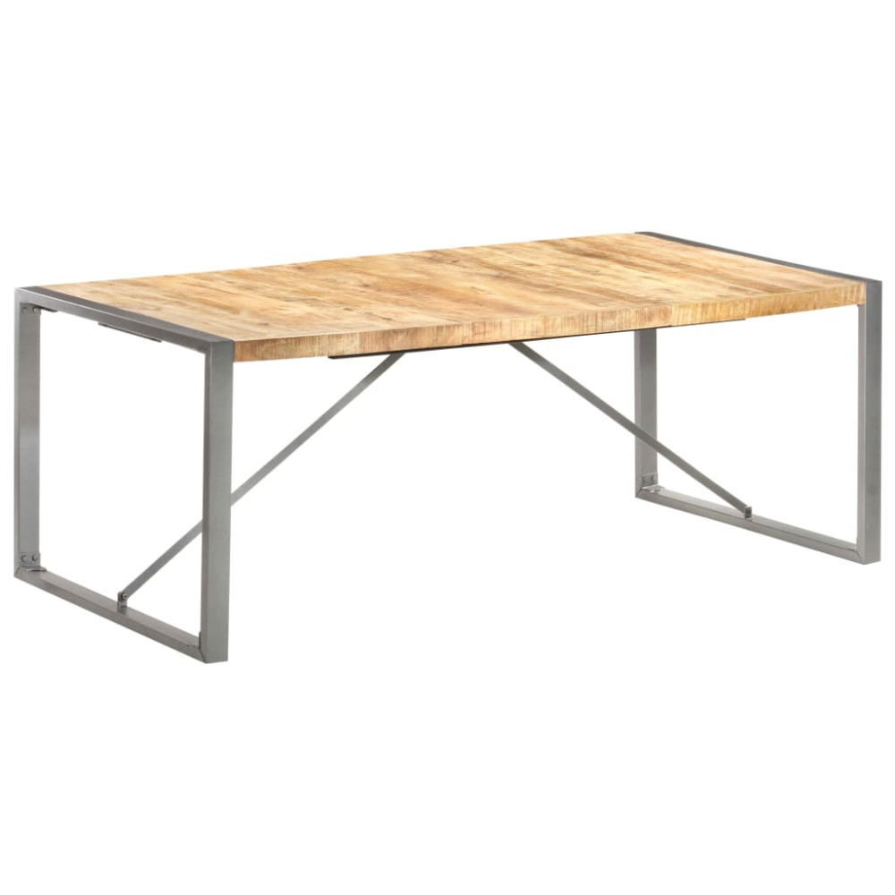 Produktbild för Matbord 200x100x75 cm massivt grovt mangoträ