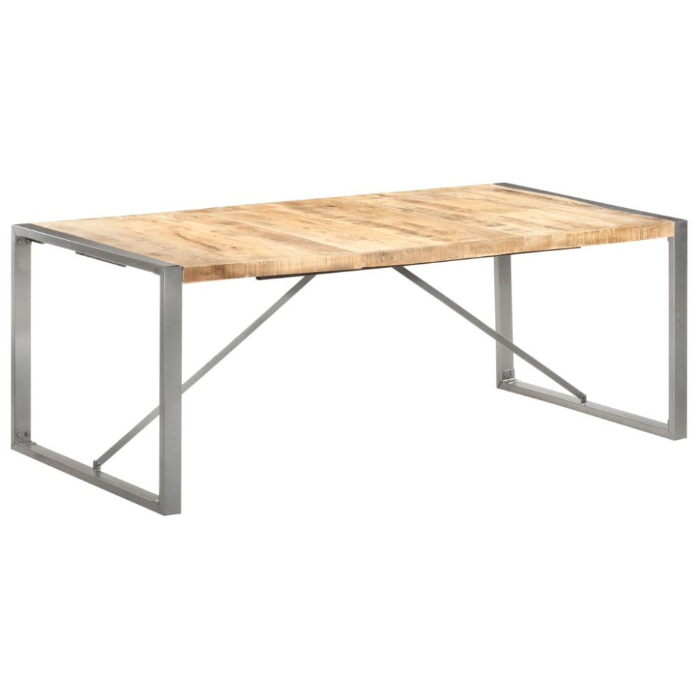 Produktbild för Matbord 200x100x75 cm massivt grovt mangoträ