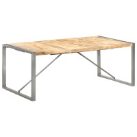 Produktbild för Matbord 200x100x75 cm massivt grovt mangoträ