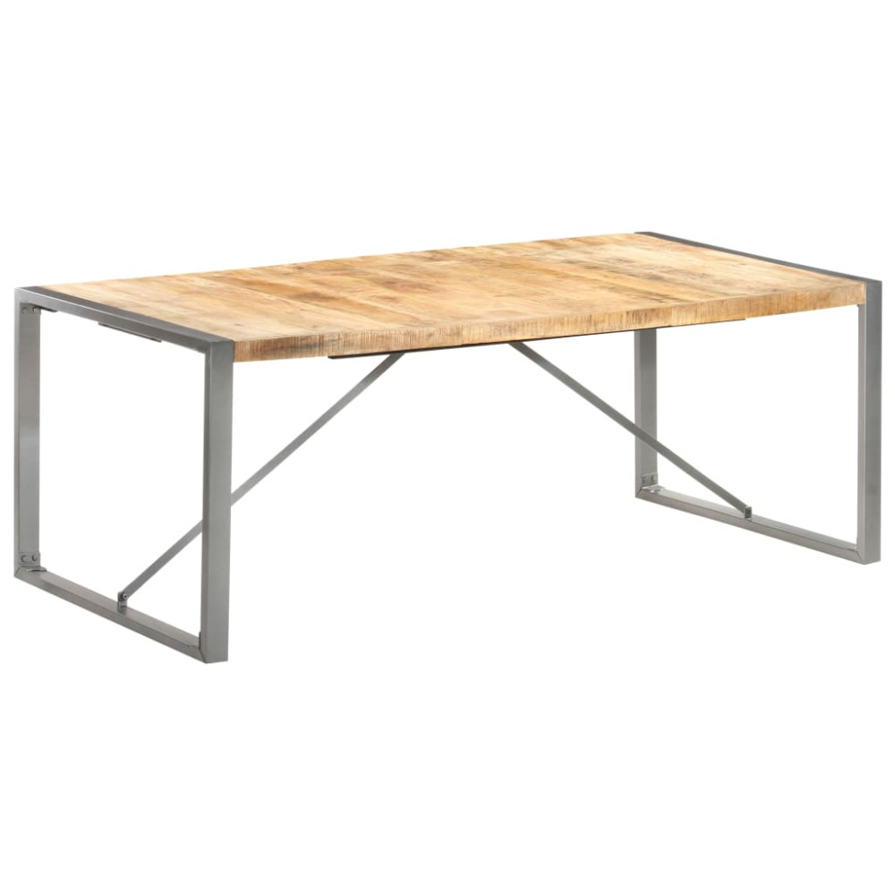 Produktbild för Matbord 200x100x75 cm massivt grovt mangoträ