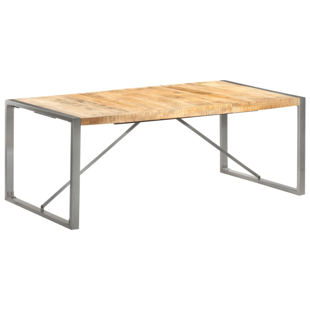Produktbild för Matbord 200x100x75 cm massivt grovt mangoträ