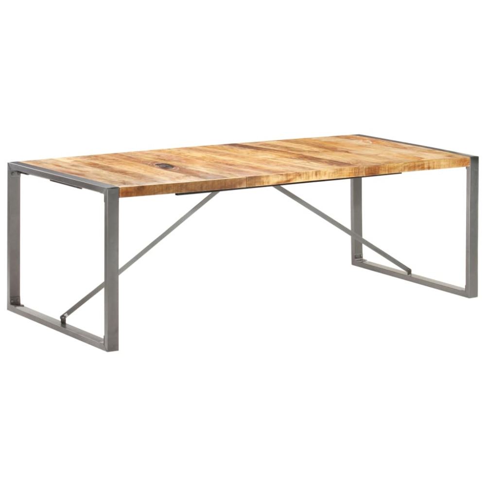 Produktbild för Matbord 220x100x75 cm massivt grovt mangoträ