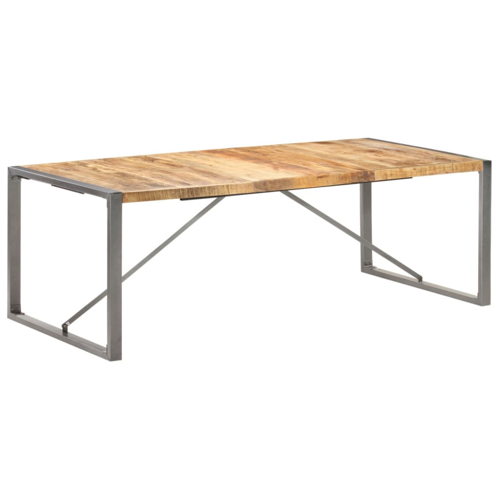 Produktbild för Matbord 220x100x75 cm massivt grovt mangoträ