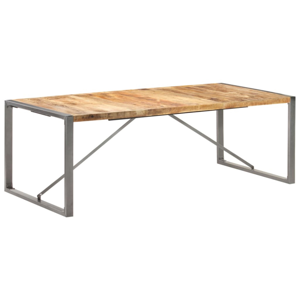 Produktbild för Matbord 220x100x75 cm massivt grovt mangoträ