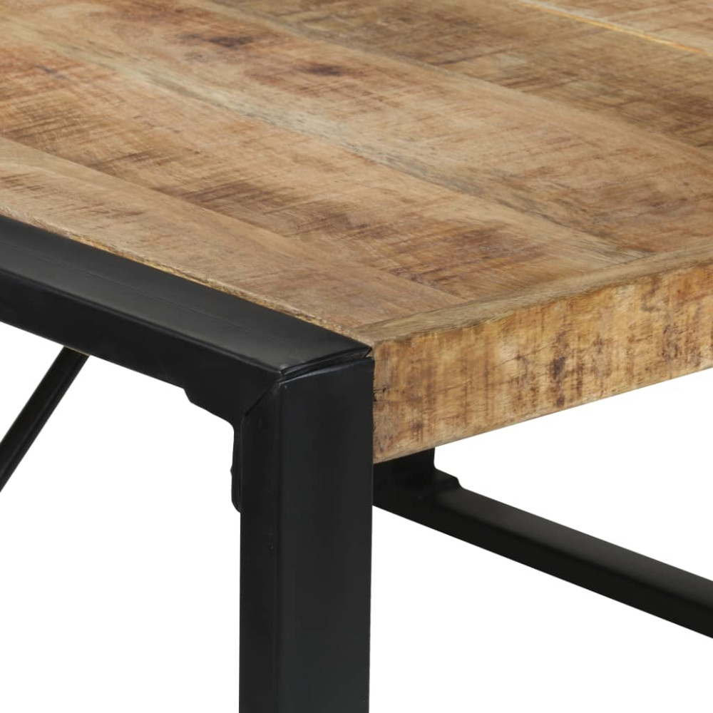 Produktbild för Matbord 140x140x75 cm grovt mangoträ