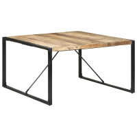 Produktbild för Matbord 140x140x75 cm grovt mangoträ
