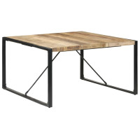 Produktbild för Matbord 140x140x75 cm grovt mangoträ