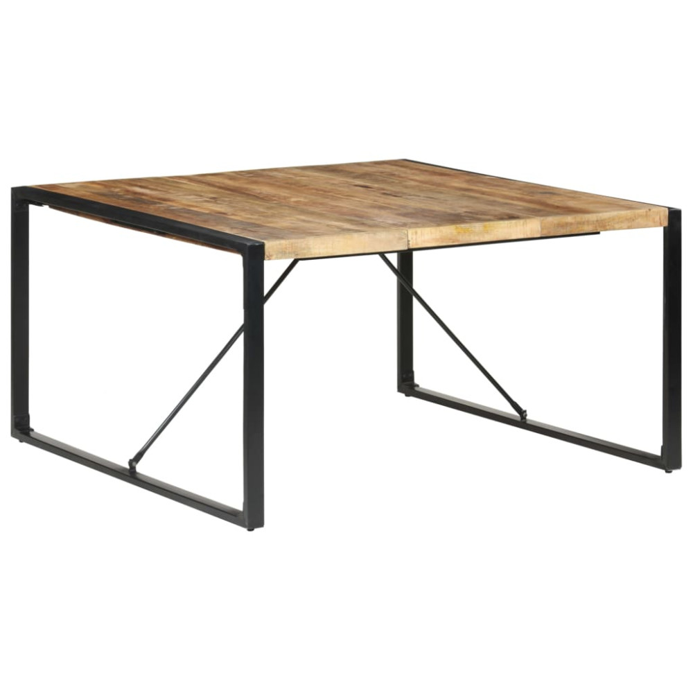 Produktbild för Matbord 140x140x75 cm grovt mangoträ