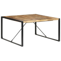 Produktbild för Matbord 140x140x75 cm grovt mangoträ