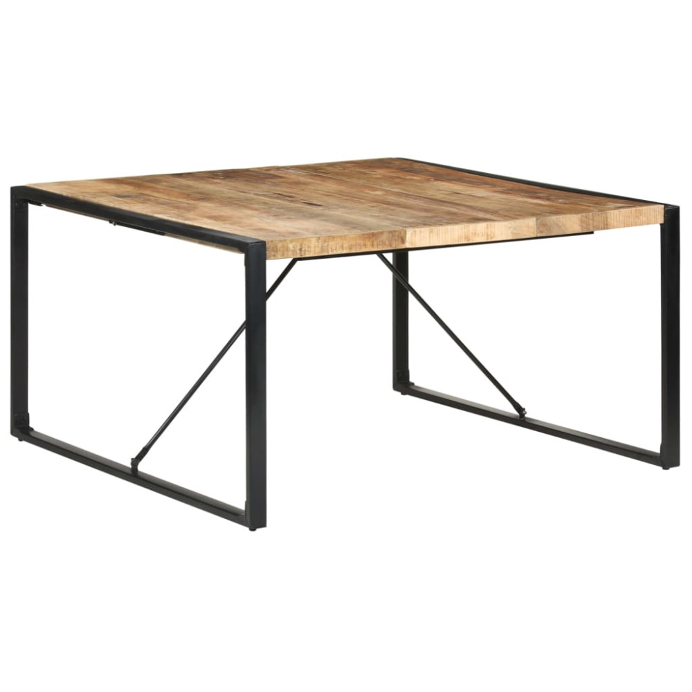 Produktbild för Matbord 140x140x75 cm grovt mangoträ