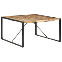 Produktbild för Matbord 140x140x75 cm grovt mangoträ