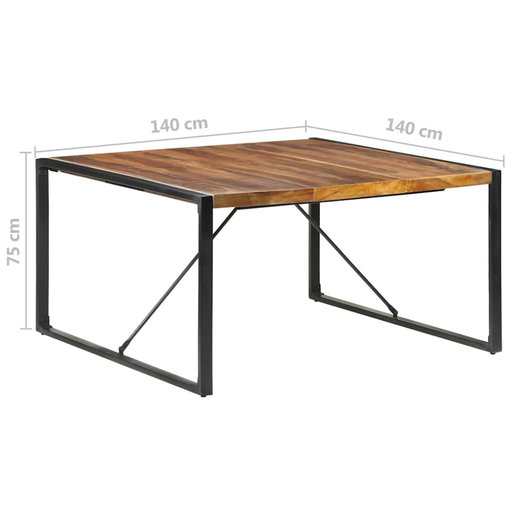 Produktbild för Matbord 140x140x75 cm massivt trä
