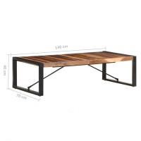 Produktbild för Soffbord 140x70x40 cm massivt trä