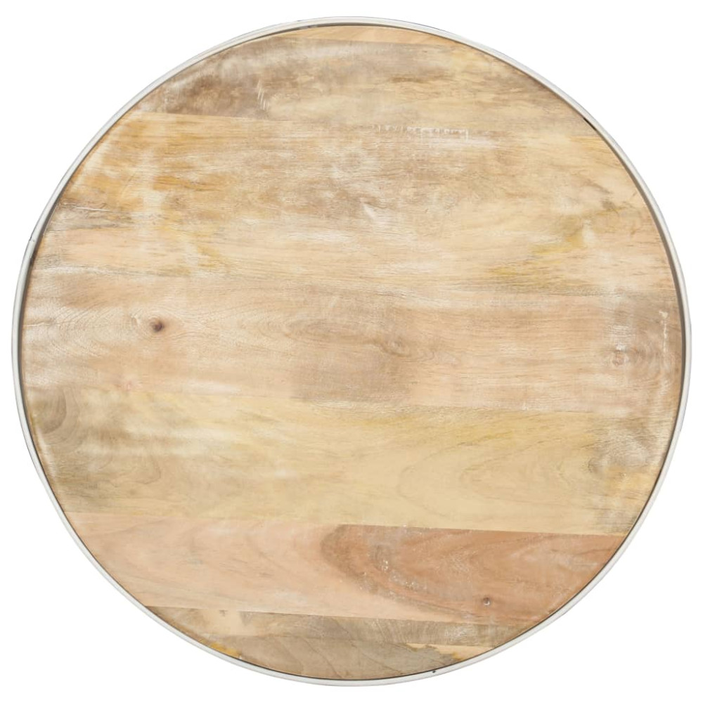 Produktbild för Soffbord vit 68x68x36 cm massivt mangoträ