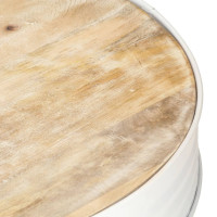 Produktbild för Soffbord vit 68x68x36 cm massivt mangoträ