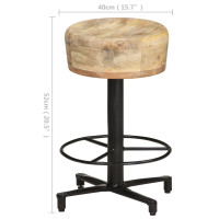 Produktbild för Barstolar 2 st 52 cm massivt mangoträ