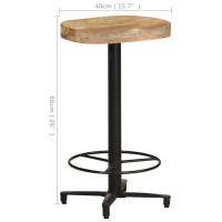 Produktbild för Barstolar 2 st 66 cm massivt mangoträ