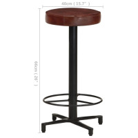 Produktbild för Barstolar 2 st 66 cm äkta läder