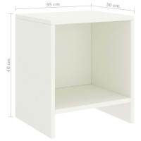 Miniatyr av produktbild för Sängbord vit 35x30x40 cm massiv furu