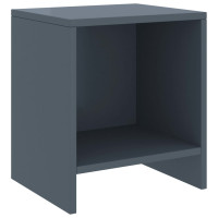 Miniatyr av produktbild för Sängbord ljusgrå 35x30x40 cm massiv furu