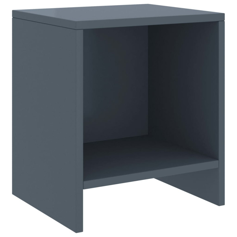 Produktbild för Sängbord ljusgrå 35x30x40 cm massiv furu