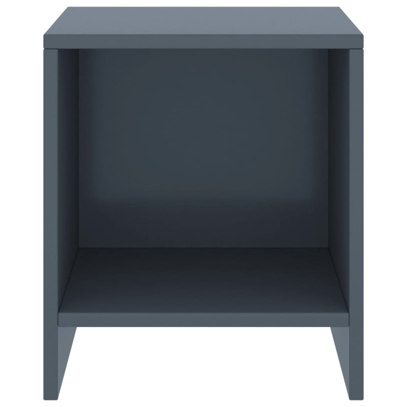 Produktbild för Sängbord ljusgrå 35x30x40 cm massiv furu