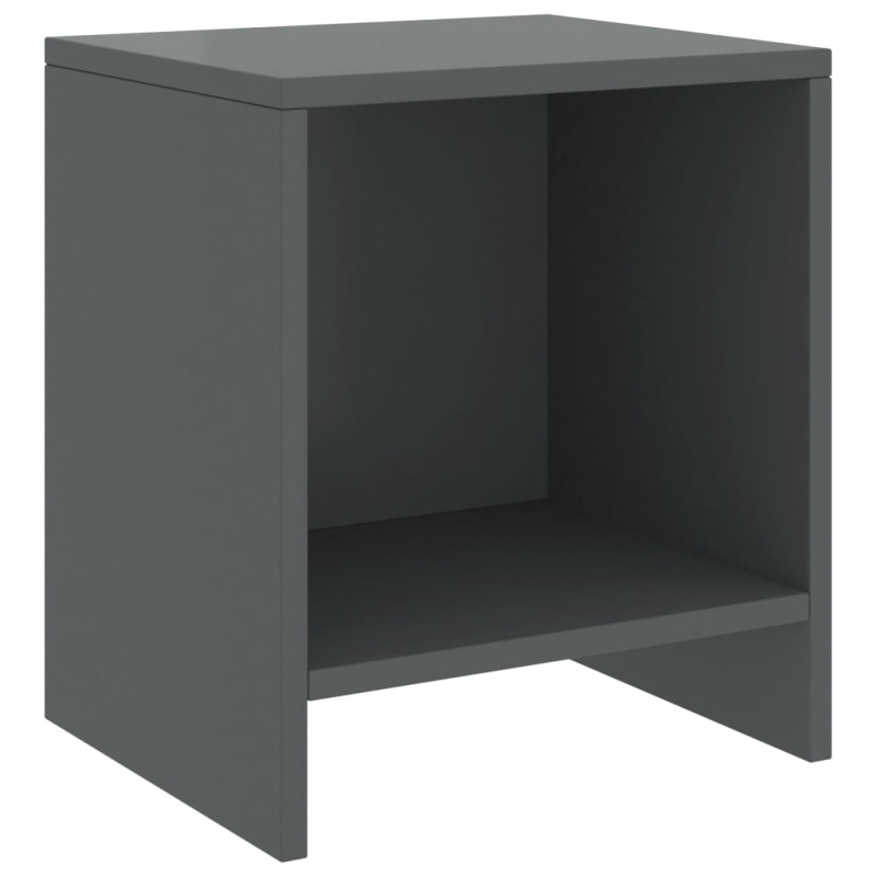 Produktbild för Sängbord 2 st mörkgrå 35x30x40 cm massiv furu