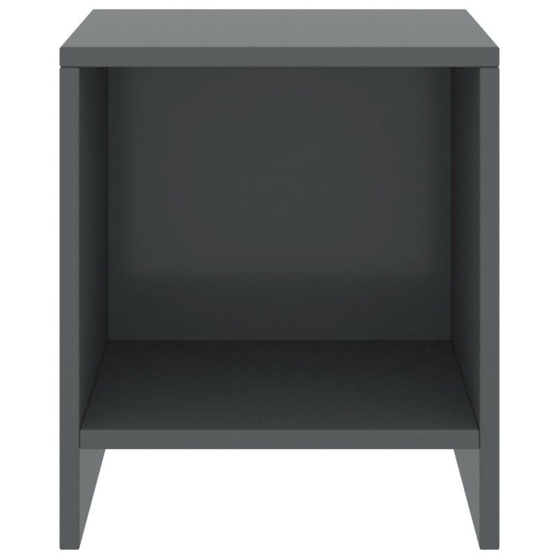 Produktbild för Sängbord 2 st mörkgrå 35x30x40 cm massiv furu