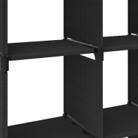 Produktbild för Hylla med 5 kuber svart 103x30x72,5 cm tyg