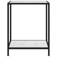 Produktbild för Konsolbord vit 60x35x75 cm härdat glas