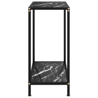 Produktbild för Konsolbord svart 60x35x75 cm härdat glas