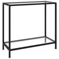 Produktbild för Konsolbord transparent 80x35x75 cm härdat glas