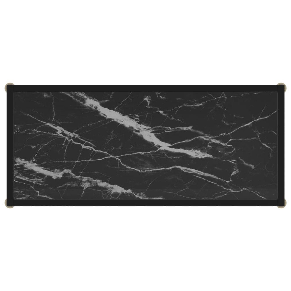 Produktbild för Konsolbord svart 80x35x75 cm härdat glas