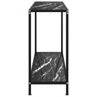 Produktbild för Konsolbord svart 100x35x75 cm härdat glas