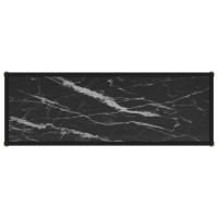 Produktbild för Konsolbord svart 100x35x75 cm härdat glas